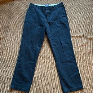 Navy Blue Flat Front Chaps Khaki Pants